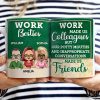 You Are The Reason I Don't Punch People At Work Teacher - Funny, Anniversary, Birthday Gifts For Colleagues, Coworker, Besties - Personalized Custom White Edge-to-Edge Mug You Are The Reason I Don't Punch People At Work Teacher - Funny, Anniversary, Birthday Gifts For Colleagues, Coworker, Besties - Personalized Custom White Edge-to-Edge Mug