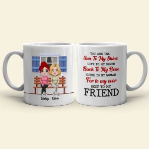 You Are The Sun To My Shine Personalized Friends Mug, Gift For Friends