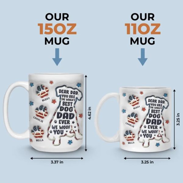 You Are The World's Best Dog Dad Ever - Dog Personalized Custom 3D Inflated Effect Printed Mug - Father's Day, Gift For Pet Owners, Pet Lovers You Are The World's Best Dog Dad Ever - Dog Personalized Custom 3D Inflated Effect Printed Mug - Father's Day, Gift For Pet Owners, Pet Lovers