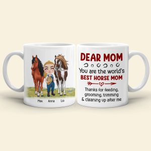 You Are The World's Best Horse Mom, Personalized Mug, Gift For Mom, Gift For Horse Lovers, Mother's Day Gift