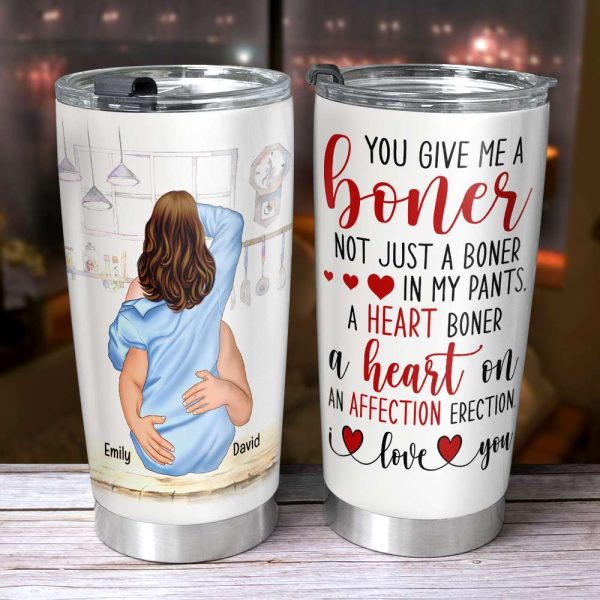 You Give Me A Boner, Couple Make Love White Mug You Give Me A Boner, Couple Make Love White Mug