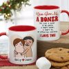 You Give Me A Boner Personalized Couple Mug, Gift For Couple You Give Me A Boner Personalized Couple Mug, Gift For Couple