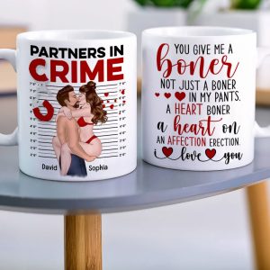 You Give Me A Boner Personalized Mug, Couple Gift