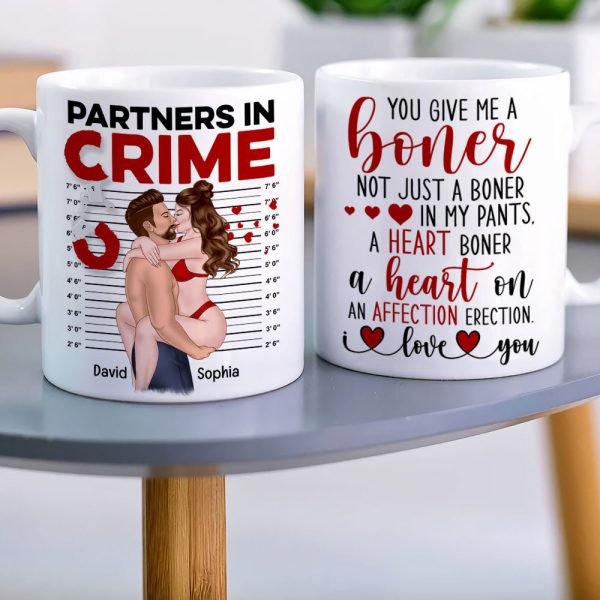 You Give Me A Boner Personalized Mug, Couple Gift You Give Me A Boner Personalized Mug, Couple Gift