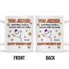 You Jizzed And Then I Built A Human With My Body, Happy Father's Day, Sperm Character, Stars, Smiley Faces - Personalized Custom Coffee Mug - DAD167_MG You Jizzed And Then I Built A Human With My Body, Happy Father's Day, Sperm Character, Stars, Smiley Faces - Personalized Custom Coffee Mug - DAD167_MG