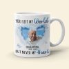 You Left My World But Never My Heart, Custom Photo Coffee Mug, Heaven Gift, Memorial Gifts You Left My World But Never My Heart, Custom Photo Coffee Mug, Heaven Gift, Memorial Gifts