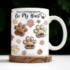 You Left Paw Prints On My Heart, Paw Prints and Custom Names - Personalized Custom Coffee Mug - PME059_MG You Left Paw Prints On My Heart, Paw Prints and Custom Names - Personalized Custom Coffee Mug - PME059_MG