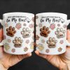 You Left Paw Prints On My Heart, Paw Prints and Custom Names - Personalized Custom Coffee Mug - PME059_MG You Left Paw Prints On My Heart, Paw Prints and Custom Names - Personalized Custom Coffee Mug - PME059_MG