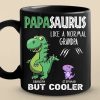 You Look Cooler And More Roarsome - Family Personalized Custom Black Mug - Father's Day, Gift For Dad, Grandpa You Look Cooler And More Roarsome - Family Personalized Custom Black Mug - Father's Day, Gift For Dad, Grandpa