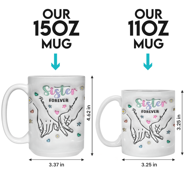 You Make My Heart Smile - Bestie Personalized Custom 3D Inflated Effect Printed Mug - Gift For Best Friends, BFF, Sisters, Coworkers You Make My Heart Smile - Bestie Personalized Custom 3D Inflated Effect Printed Mug - Gift For Best Friends, BFF, Sisters, Coworkers