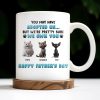 You May Have Adopted Us But We're Pretty Sure We Own You, Cats and Text - Personalized Custom Coffee Mug - CAT032_MG