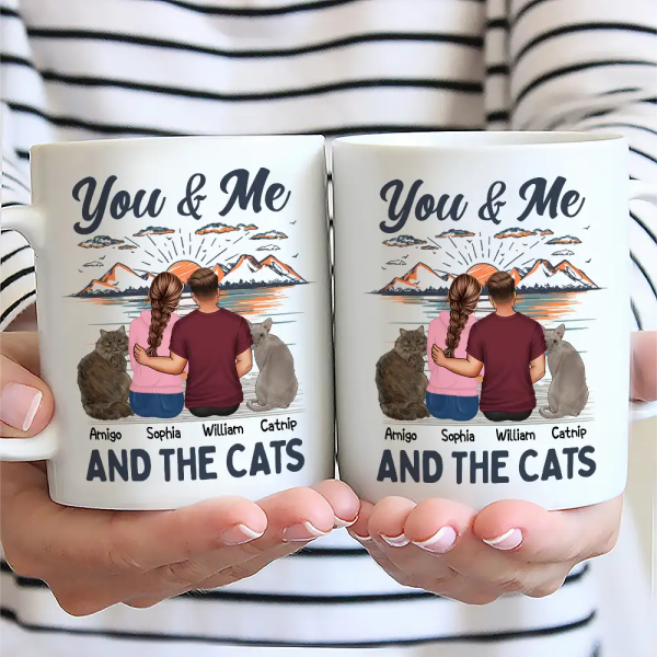 You & Me And The Cat - Personalized Mug You & Me And The Cat - Personalized Mug