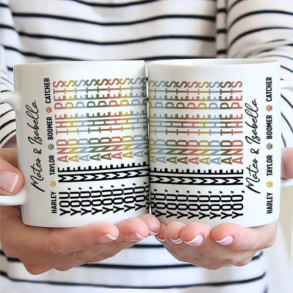 You Me And The Dog Cat Hidden Message - Personalized Mug You Me And The Dog Cat Hidden Message - Personalized Mug