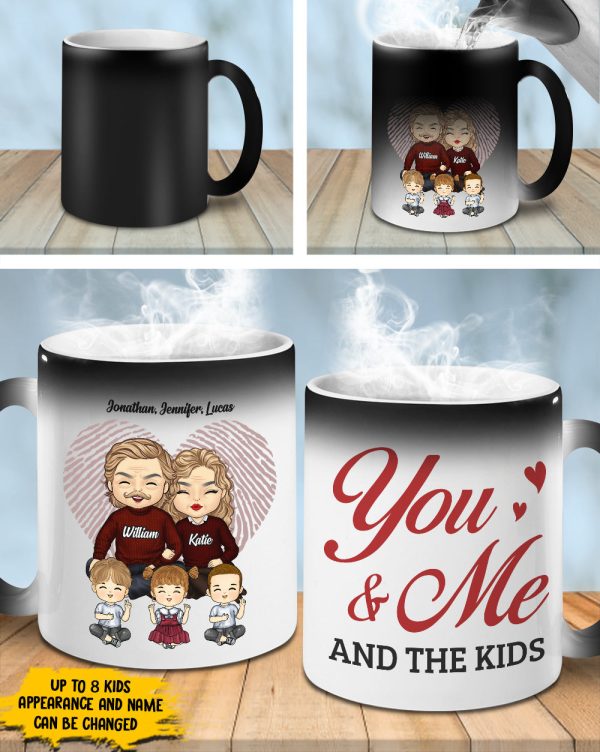 You Me & The Kids - Personalized Color Changing Mug - Gift For Couples, Husband Wife You Me & The Kids - Personalized Color Changing Mug - Gift For Couples, Husband Wife