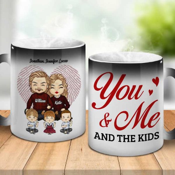 You Me & The Kids - Personalized Color Changing Mug - Gift For Couples, Husband Wife You Me & The Kids - Personalized Color Changing Mug - Gift For Couples, Husband Wife