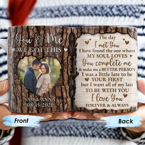 You & Me We Got This Tree Bark Heart Design - Personalized Custom Coffee Mug - CPL151_MG You & Me We Got This Tree Bark Heart Design - Personalized Custom Coffee Mug - CPL151_MG