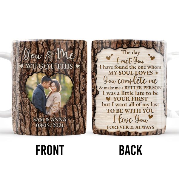 You & Me We Got This Tree Bark Heart Design - Personalized Custom Coffee Mug - CPL151_MG You & Me We Got This Tree Bark Heart Design - Personalized Custom Coffee Mug - CPL151_MG