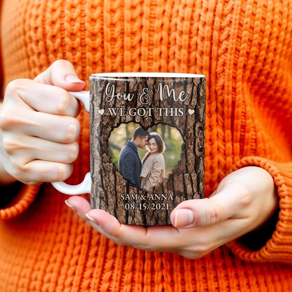 You & Me We Got This Tree Bark Heart Design - Personalized Custom Coffee Mug - CPL151_MG You & Me We Got This Tree Bark Heart Design - Personalized Custom Coffee Mug - CPL151_MG