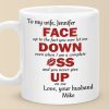 You Never Give Up On Me - Couple Personalized Custom Mug - Christmas Gift For Husband Wife, Anniversary