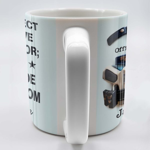 You Protect And Serve, I Beam With Pride - Personalized Custom Coffee Mug - SON060_MG