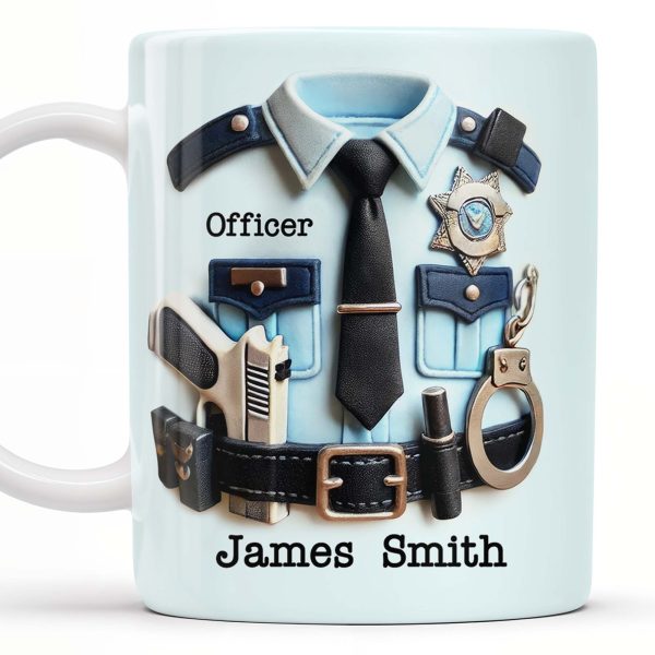 You Protect And Serve, I Beam With Pride - Personalized Custom Coffee Mug - SON060_MG