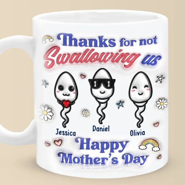 You Really Took One For The Team - Family Personalized Custom 3D Inflated Effect Printed Mug - Mother's Day, Gift For Mom You Really Took One For The Team - Family Personalized Custom 3D Inflated Effect Printed Mug - Mother's Day, Gift For Mom