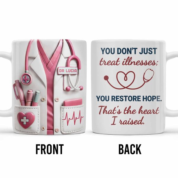 You Restore Hope, Medical Tools And Heart Design - Personalized Custom Coffee Mug - DOC039_MG You Restore Hope, Medical Tools And Heart Design - Personalized Custom Coffee Mug - DOC039_MG