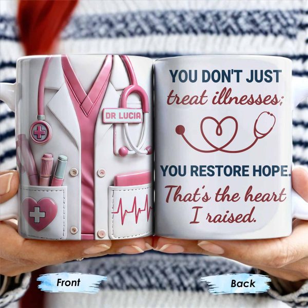 You Restore Hope, Medical Tools And Heart Design - Personalized Custom Coffee Mug - DOC039_MG You Restore Hope, Medical Tools And Heart Design - Personalized Custom Coffee Mug - DOC039_MG