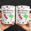 You Seriously Live Too Damn Far From Me, Heart And Maps - Personalized Custom Coffee Mug - BST328_MG You Seriously Live Too Damn Far From Me, Heart And Maps - Personalized Custom Coffee Mug - BST328_MG
