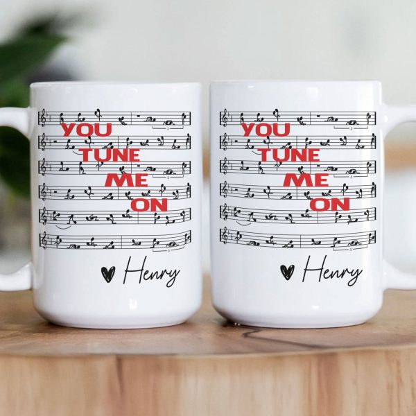 You Tune Me On, Funny Music - Personalized Mug You Tune Me On, Funny Music - Personalized Mug