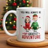 You Will Always Be My Greatest Adventure With Hearts And Santa Hats - Personalized Custom Coffee Mug - CPL1035_MG