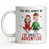 You Will Always Be My Greatest Adventure With Hearts And Santa Hats - Personalized Custom Coffee Mug - CPL1035_MG