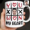You Won My Heart With Tic-Tac-Toe And Hearts - Personalized Custom Coffee Mug - CPL1346_MG