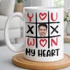 You Won My Heart With Tic-Tac-Toe And Hearts - Personalized Custom Coffee Mug - CPL1346_MG