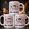 You Won My Heart With Tic-Tac-Toe And Hearts - Personalized Custom Coffee Mug - CPL1346_MG