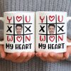 You Won My Heart With Tic-Tac-Toe And Hearts - Personalized Custom Coffee Mug - CPL1346_MG