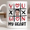 You Won My Heart With Tic-Tac-Toe And Hearts - Personalized Custom Coffee Mug - CPL1346_MG