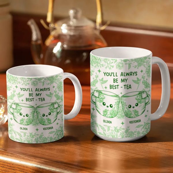 You'll Always Be My Best-Tea Toile - Personalized White Edge-to-Edge Mug You'll Always Be My Best-Tea Toile - Personalized White Edge-to-Edge Mug