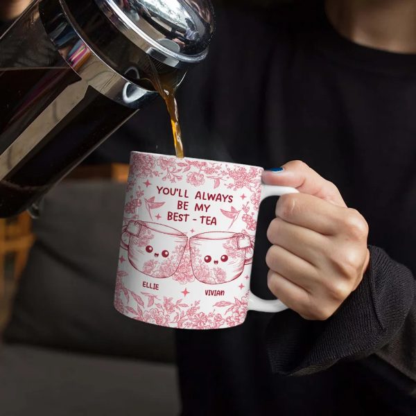 You'll Always Be My Best-Tea Toile - Personalized White Edge-to-Edge Mug You'll Always Be My Best-Tea Toile - Personalized White Edge-to-Edge Mug