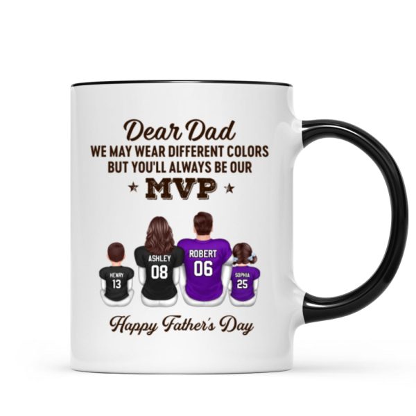 You'll Always Be My MVP Divided Funny Gift For American Football Dad Personalized Mug You'll Always Be My MVP Divided Funny Gift For American Football Dad Personalized Mug
