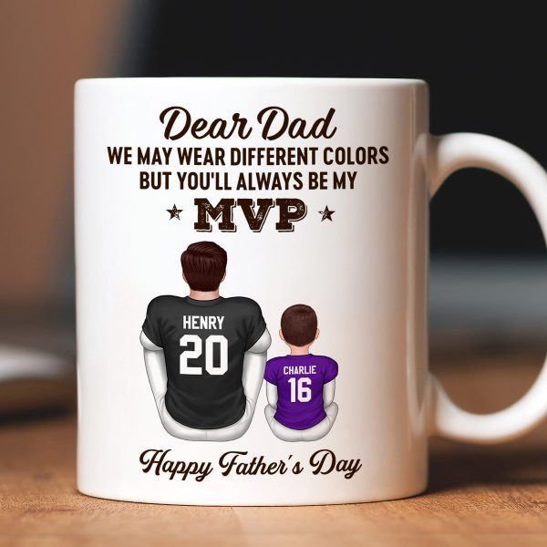 You'll Always Be My MVP Divided Funny Gift For American Football Dad Personalized Mug You'll Always Be My MVP Divided Funny Gift For American Football Dad Personalized Mug