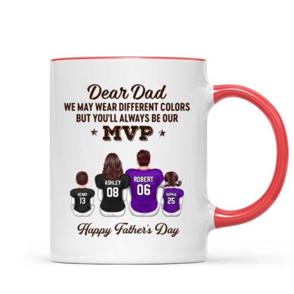 You'll Always Be My MVP Divided Funny Gift For American Football Dad Personalized Mug You'll Always Be My MVP Divided Funny Gift For American Football Dad Personalized Mug