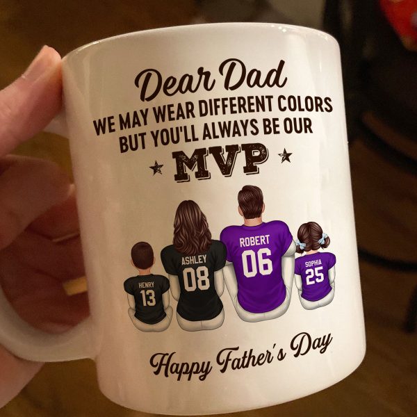 You'll Always Be My MVP Divided Funny Gift For American Football Dad Personalized Mug You'll Always Be My MVP Divided Funny Gift For American Football Dad Personalized Mug