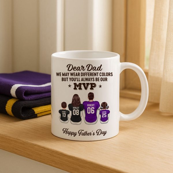 You'll Always Be My MVP Divided Funny Gift For American Football Dad Personalized Mug You'll Always Be My MVP Divided Funny Gift For American Football Dad Personalized Mug