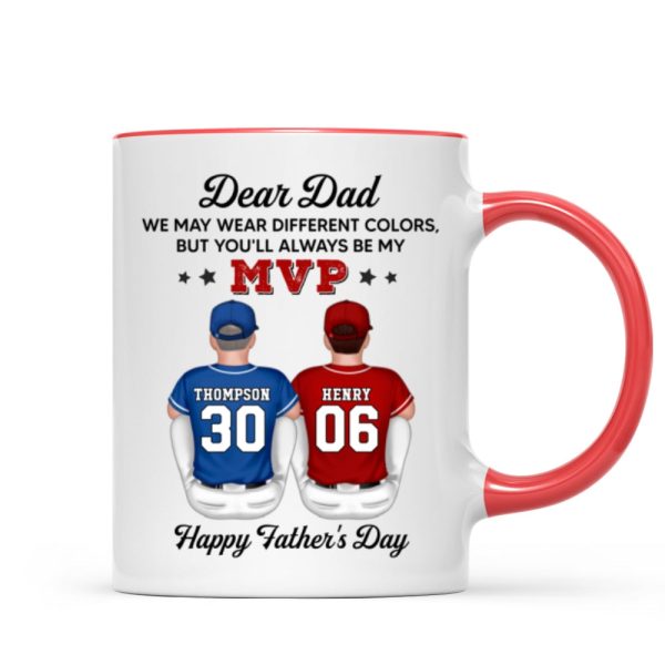 You'll Always Be My MVP Divided Funny Gift For Baseball Dad Personalized Mug You'll Always Be My MVP Divided Funny Gift For Baseball Dad Personalized Mug