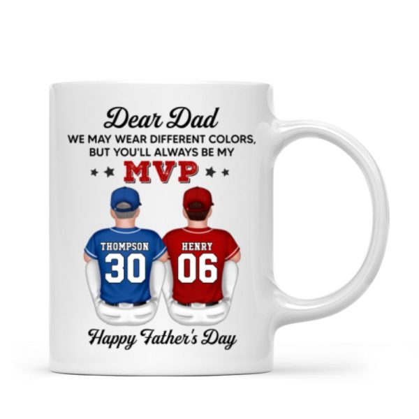 You'll Always Be My MVP Divided Funny Gift For Baseball Dad Personalized Mug You'll Always Be My MVP Divided Funny Gift For Baseball Dad Personalized Mug