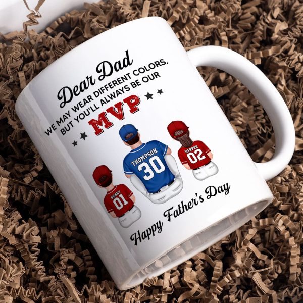 You'll Always Be My MVP Divided Funny Gift For Baseball Dad Personalized Mug You'll Always Be My MVP Divided Funny Gift For Baseball Dad Personalized Mug