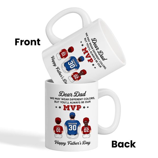 You'll Always Be My MVP Divided Funny Gift For Baseball Dad Personalized Mug You'll Always Be My MVP Divided Funny Gift For Baseball Dad Personalized Mug