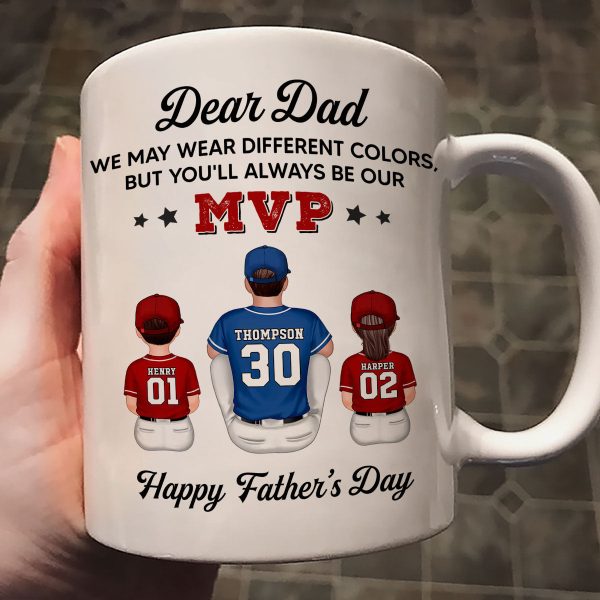 You'll Always Be My MVP Divided Funny Gift For Baseball Dad Personalized Mug You'll Always Be My MVP Divided Funny Gift For Baseball Dad Personalized Mug