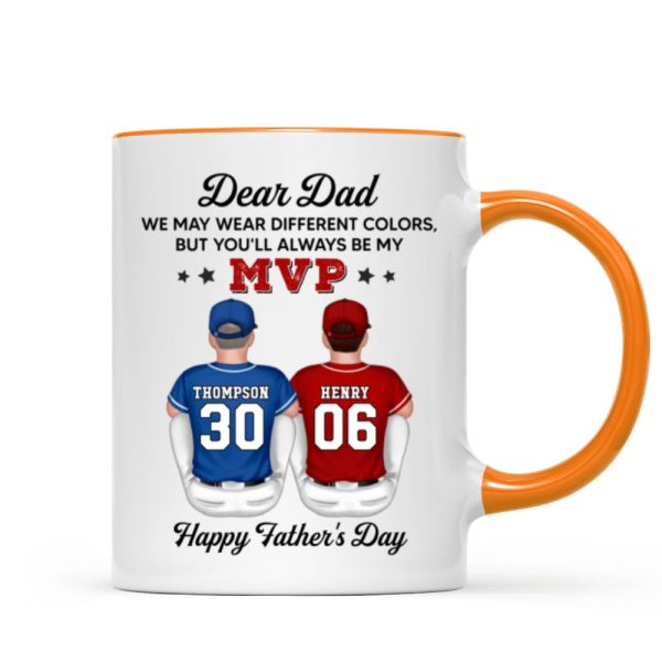 You'll Always Be My MVP Divided Funny Gift For Baseball Dad Personalized Mug You'll Always Be My MVP Divided Funny Gift For Baseball Dad Personalized Mug